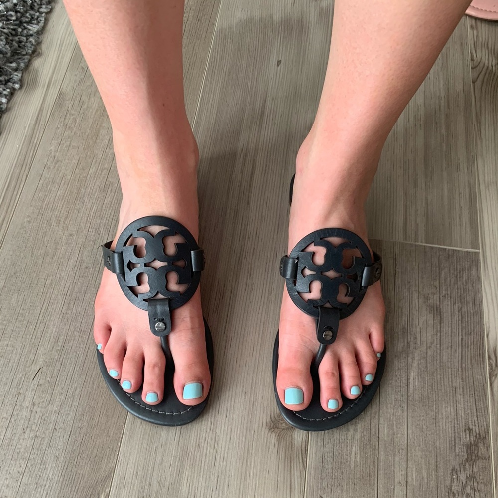 Dark Grey Tory Burch Miller Sandals